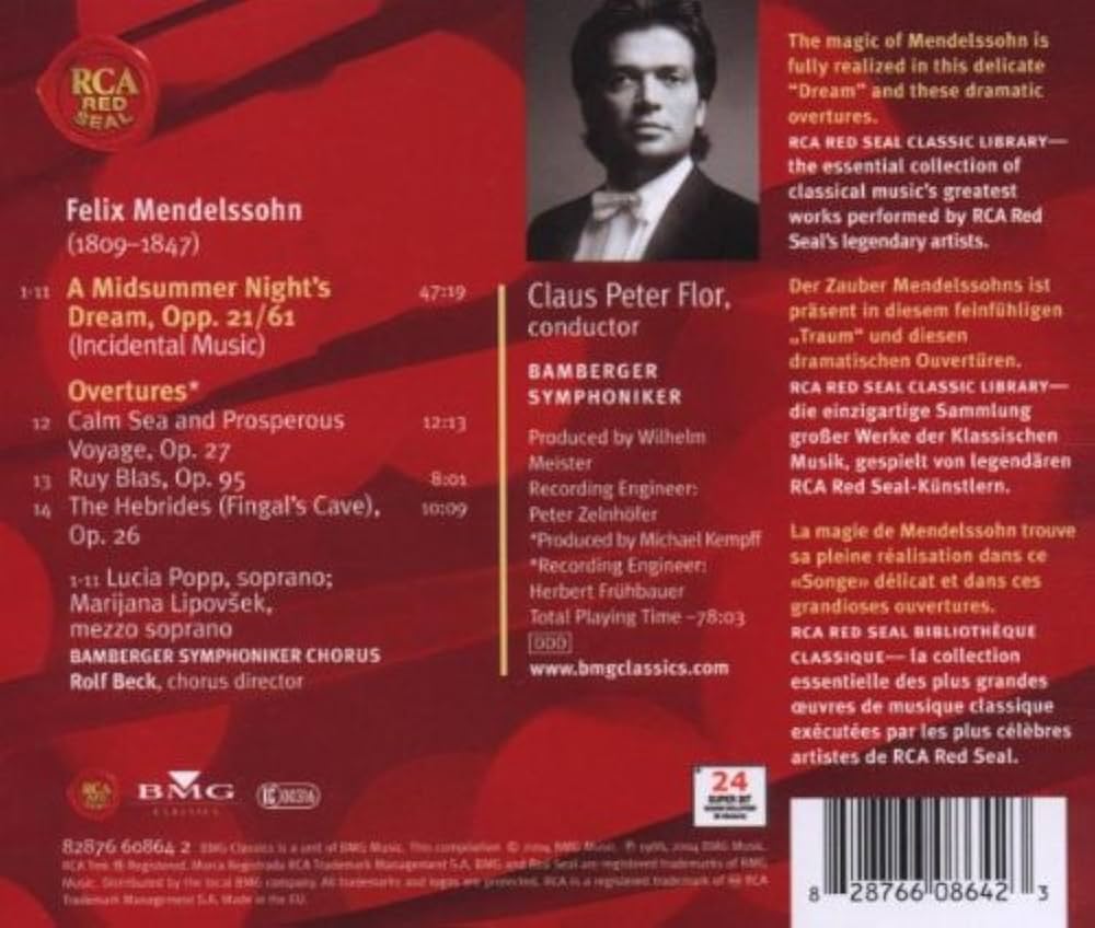(CD)Mendelssohn: A Midsummer Night&#39;s Dream / Liszt: Piano Concerto No. 1 / Strauss: Die Fledermaus／J Otto Klemperer - Mendelssohn: A Midsummer Night's Dream